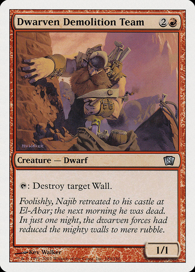 MTG: 8th Edition 184: Dwarven Demolition Team 