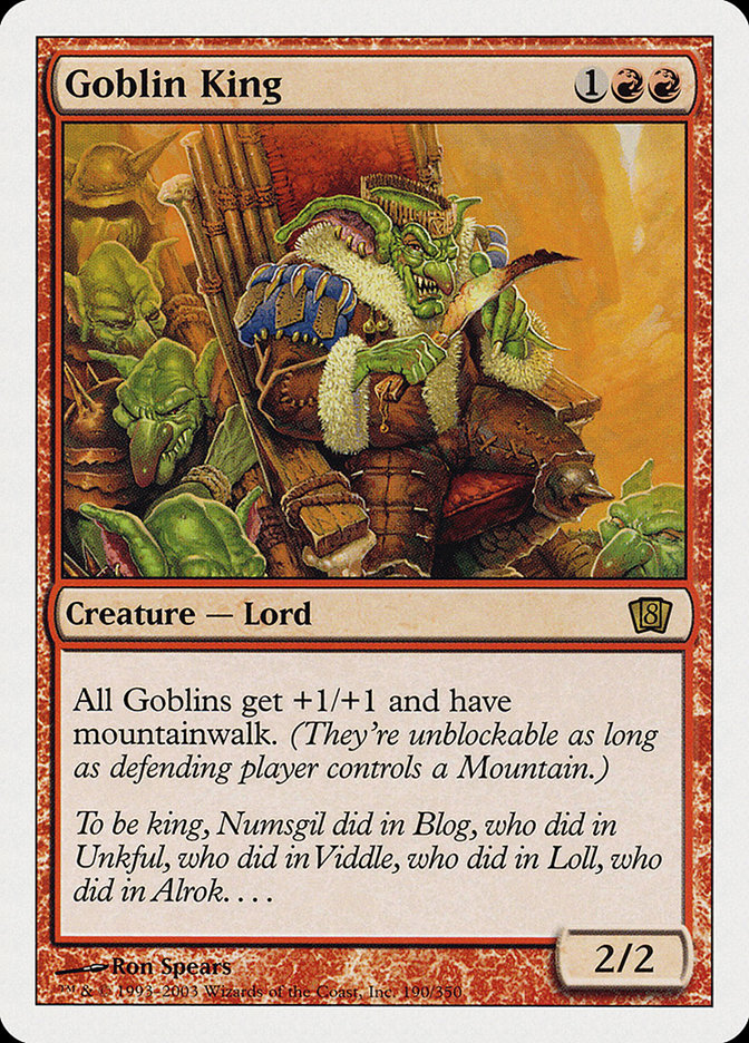 MTG: 8th Edition 190: Goblin King 