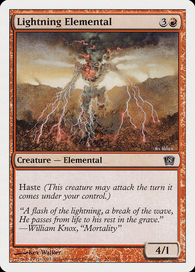 MTG: 8th Edition 201: Lightning Elemental 