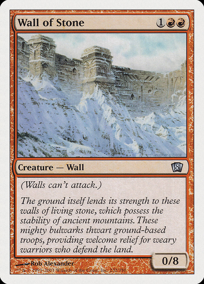 MTG: 8th Edition 232: Wall of Stone 