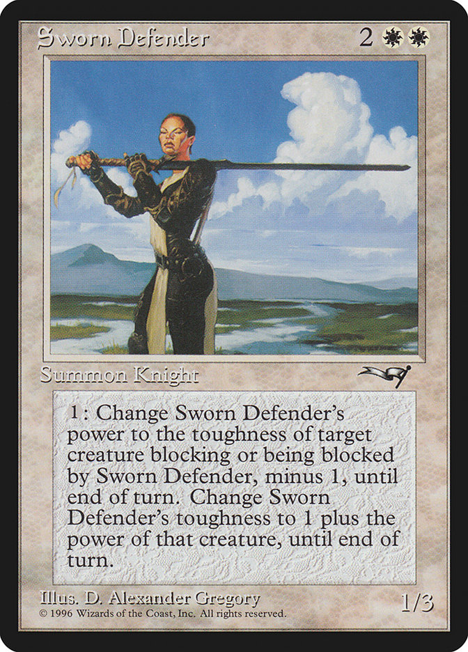 MTG: Alliances 019: Sworn Defender 