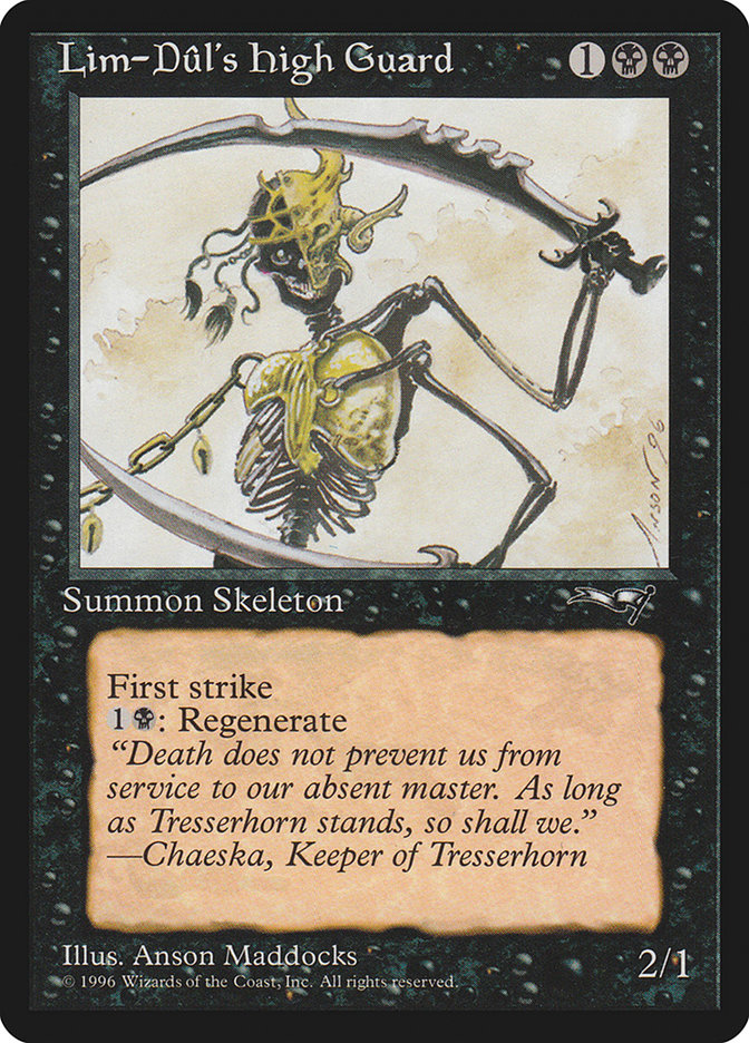 MTG: Alliances 055b: Lim-Duls High Guard (Yellow Armour) 