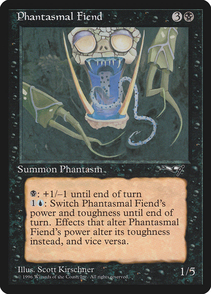 MTG: Alliances 057a: Phantasmal Fiend (No Doorway) 