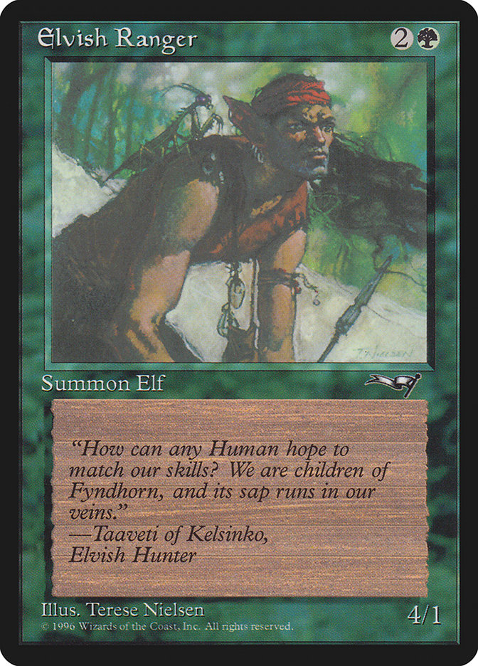 MTG: Alliances 088b: Elvish Ranger (Male) 