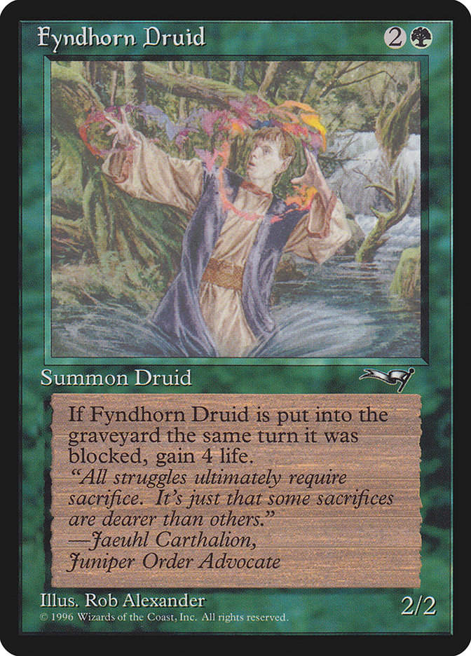 MTG: Alliances 090a: Fyndhorn Druid (Facing Left) 