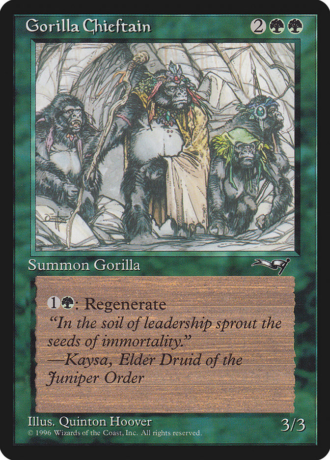 MTG: Alliances 094b: Gorilla Chieftain (Four Gorillas) 