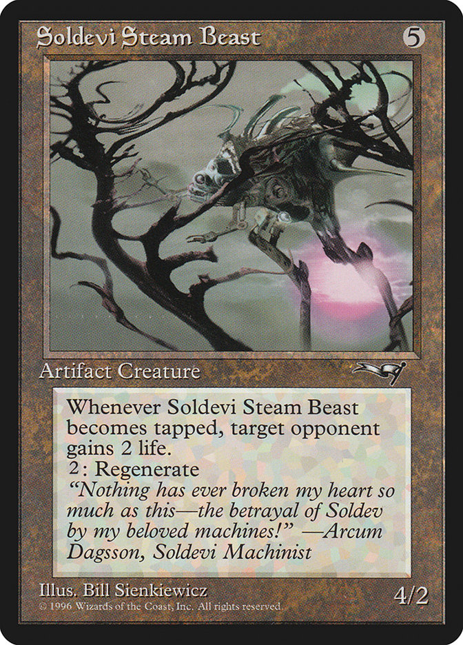 MTG: Alliances 133b: Soldevi Steam Beast (Facing Left) 