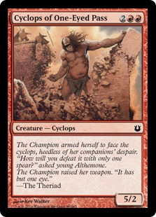 MTG: Born of the Gods 090: Cyclops of One-Eyed Pass - Foil 