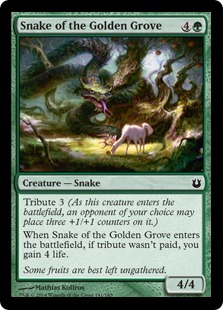 MTG: Born of the Gods 141: Snake of the Golden Grove - Foil 