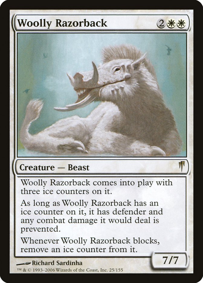 MTG: Coldsnap 025: Woolly Razorback 