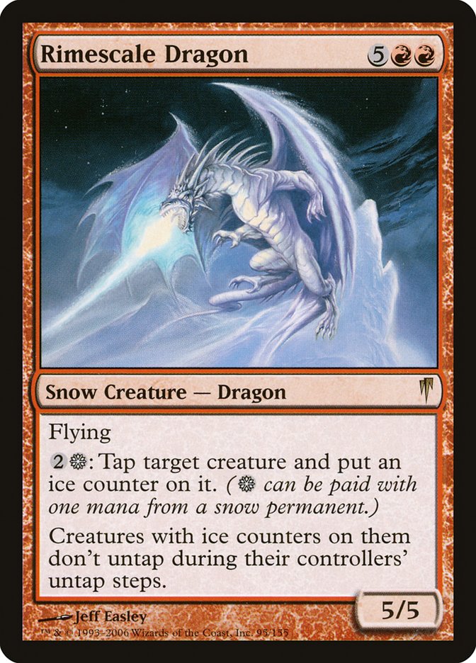 MTG: Coldsnap 095: Rimescale Dragon 