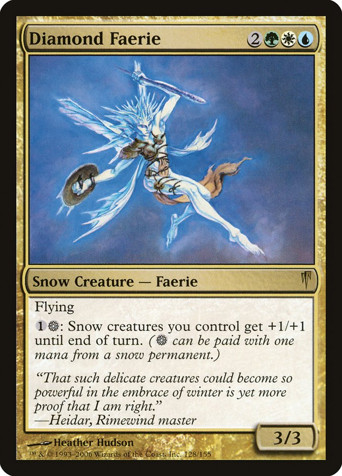 MTG: Coldsnap 128: Diamond Faerie 