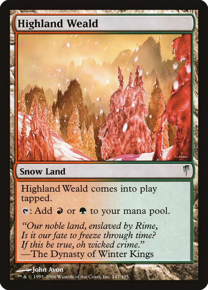 MTG: Coldsnap 147: Highland Weald 