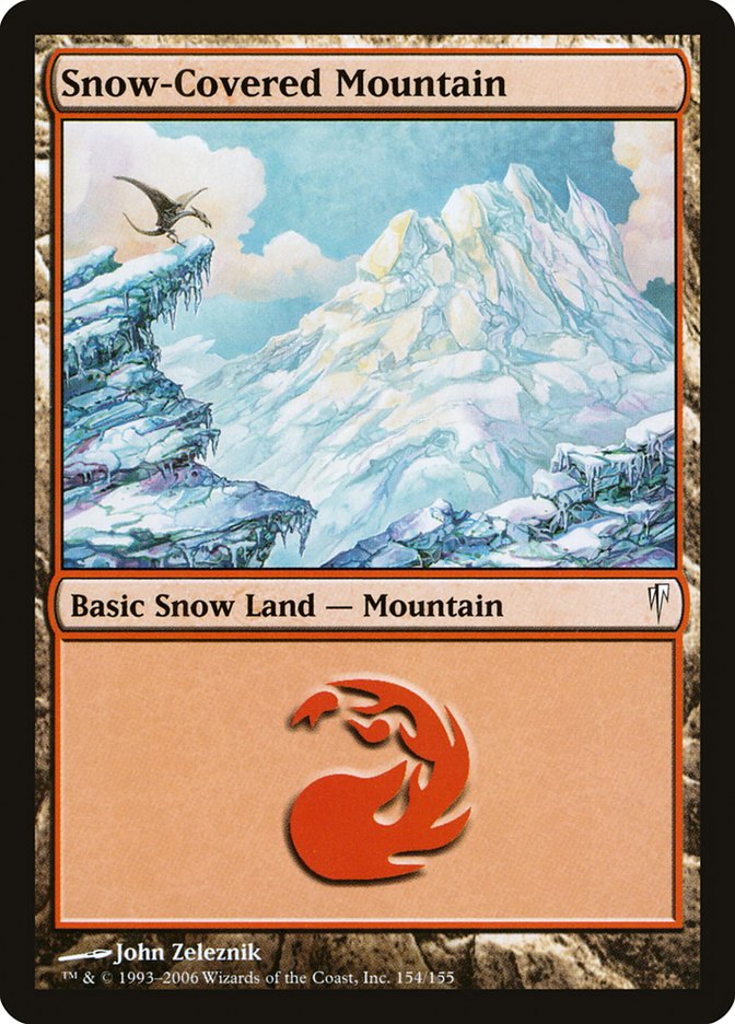 MTG: Coldsnap 154: Snow-Covered Mountain 