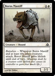 MTG: Dragons Maze 001: Boros Mastiff (FOIL) 