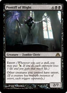 MTG: Dragons Maze 027: Pontiff of Blight 