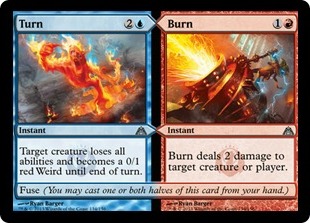 MTG: Dragons Maze 134: Turn // Burn 