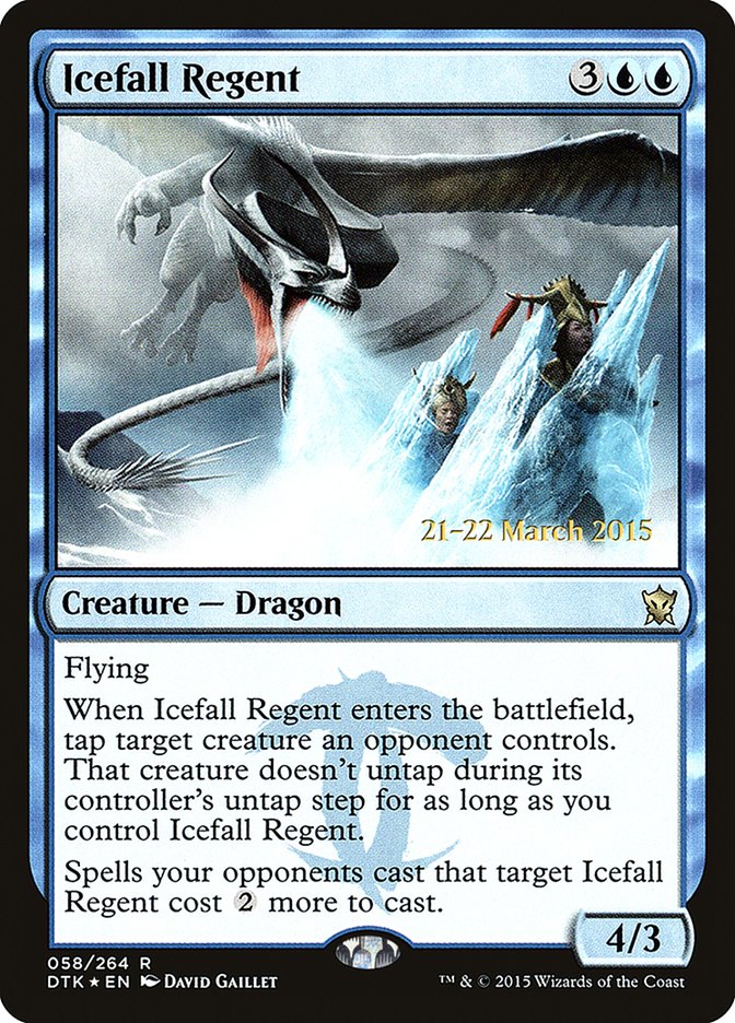 MTG: Dragons of Tarkir 058: Icefall Regent (Prerelease Promo FOIL) 