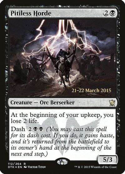 MTG: Dragons of Tarkir 112: Pitiless Horde - Prerelease Foil 