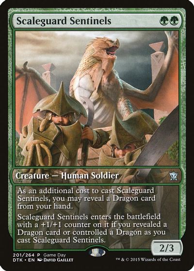 MTG: Dragons of Tarkir 201: Scaleguard Sentinels (Game Day Promo) 