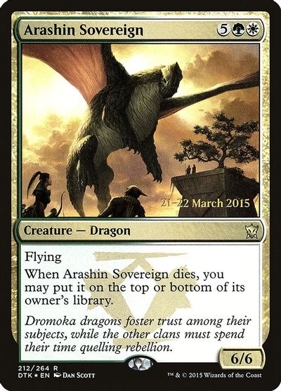 MTG: Dragons of Tarkir 212: Arashin Sovereign - Prerelease Foil 