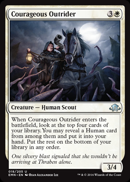 MTG: Eldritch Moon 018: Courageous Outrider 