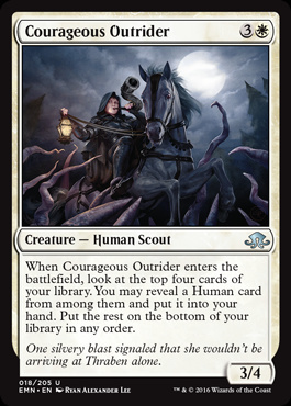 MTG: Eldritch Moon 018: Courageous Outrider [FOIL] 
