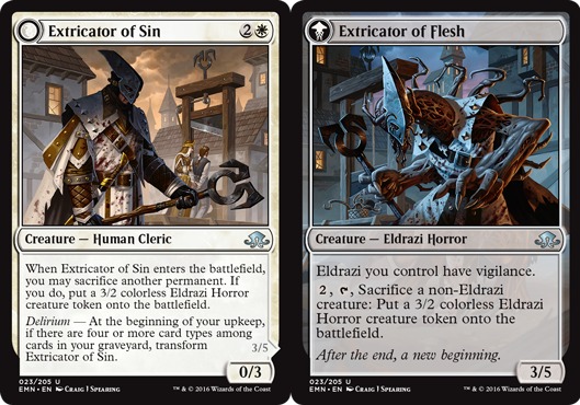 MTG: Eldritch Moon 023: Extricator of Sin // Extricator of Flesh [FOIL] 