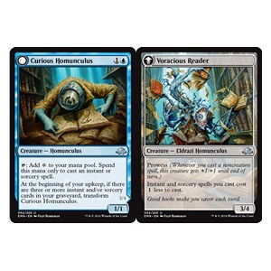 MTG: Eldritch Moon 054: Curious Homunculus // Voracious Reader  