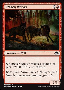 MTG: Eldritch Moon 122: Brazen Wolves 