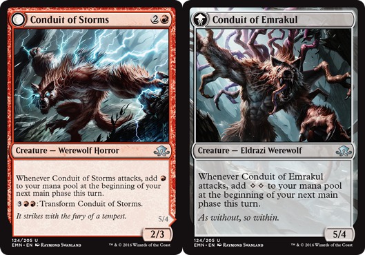 MTG: Eldritch Moon 124: Conduit of Storms // Conduit of Emrakul 
