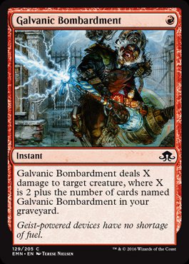 MTG: Eldritch Moon 129: Galvanic Bombardment 