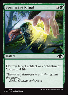 MTG: Eldritch Moon 172: Springsage Ritual 