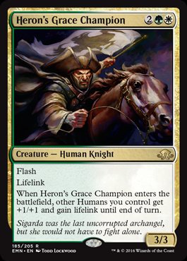 MTG: Eldritch Moon 185: Herons Grace Champion 