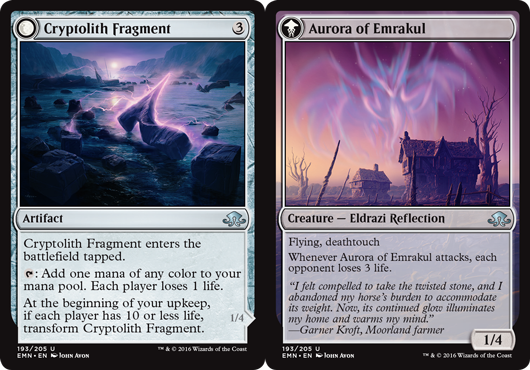 MTG: Eldritch Moon 193: Cryptolith Fragment // Aurora of Emrakul 