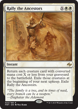 Magic: Fate Reforged 022: Rally the Ancestors [foil] 