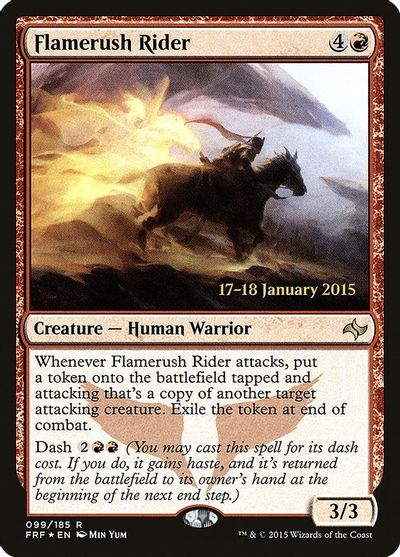 MTG: Fate Reforged 099: Flamerush Rider - Prerelease Foil 