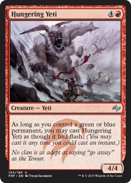 MTG: Fate Reforged 105: Hungering Yeti 