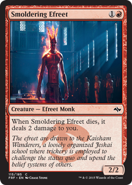 Magic: Fate Reforged 115: Smoldering Efreet [foil] 