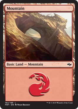 MTG: Fate Reforged 182: Mountain 182 [foil] 