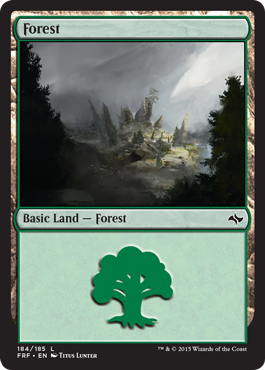 Magic: Fate Reforged 184: Forest 184 [foil] 