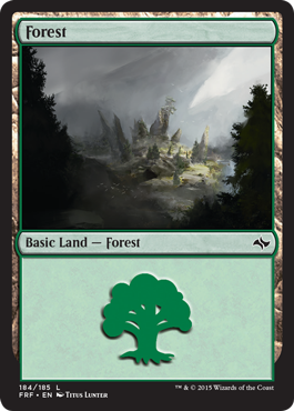 MTG: Fate Reforged 184: Forest 184 [foil] 