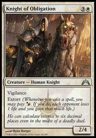 MTG: Gatecrash 018: Knight of Obligation 
