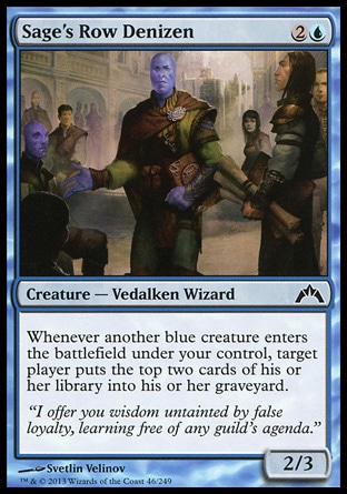MTG: Gatecrash 046: Sages Row Denizen 