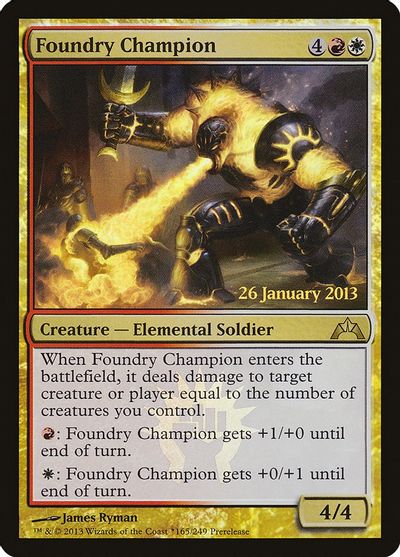 MTG: Gatecrash 165: Foundry Champion - Prerelease Foil 