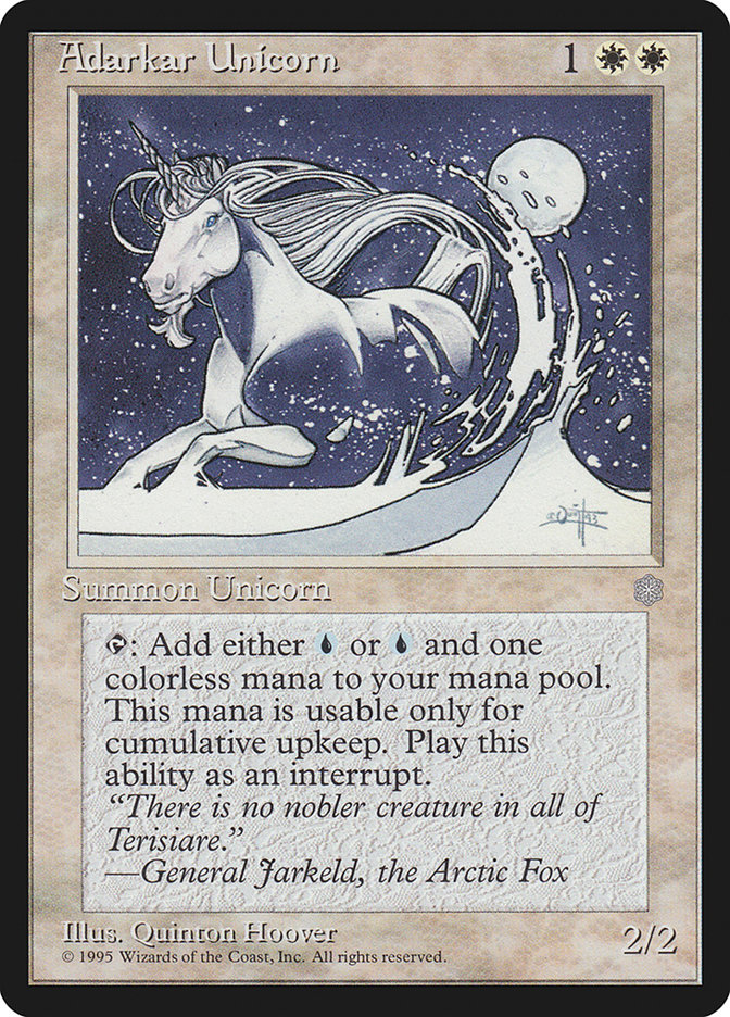 MTG: Ice Age 001: Adarkar Unicorn 
