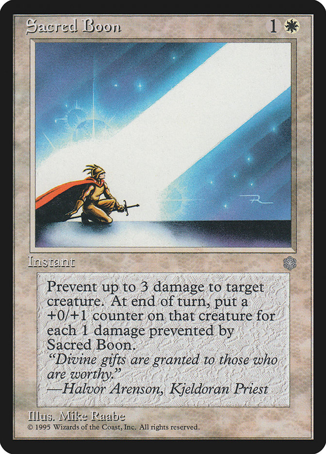 MTG: Ice Age 050: Sacred Boon 