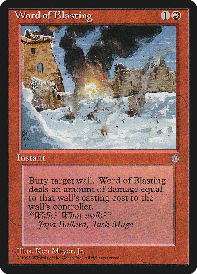MTG: Ice Age 224: Word of Blasting 