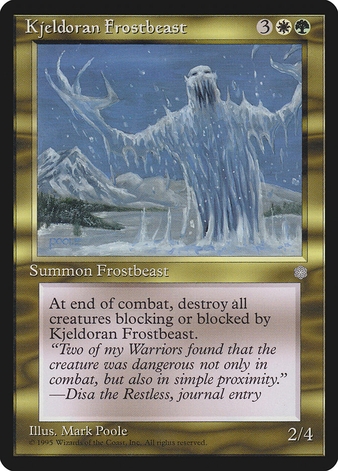 MTG: Ice Age 296: Kjeldoran Frostbeast 