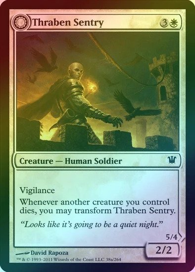 Magic: Innistrad 038: Thraben Sentry // Thraben Militia (FOIL) 